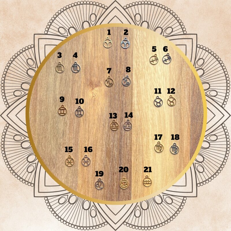 Breloques Bracelets signes astrologiques