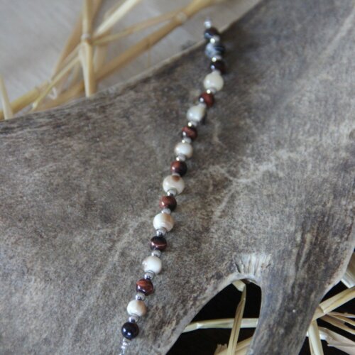 Bracelet corne & oeil de taureau