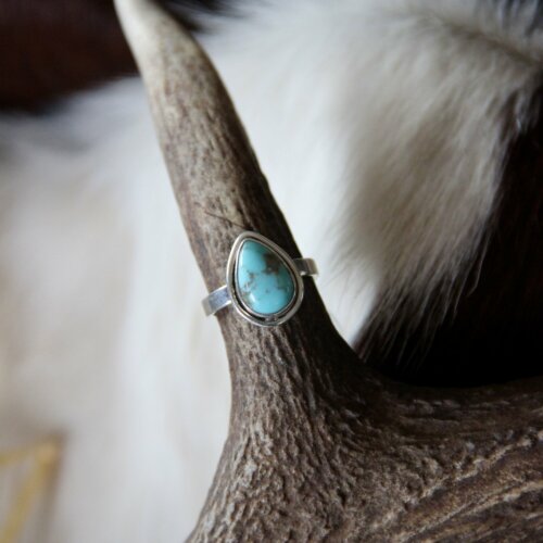 Bague goutte tuquoise d’Arizona 52