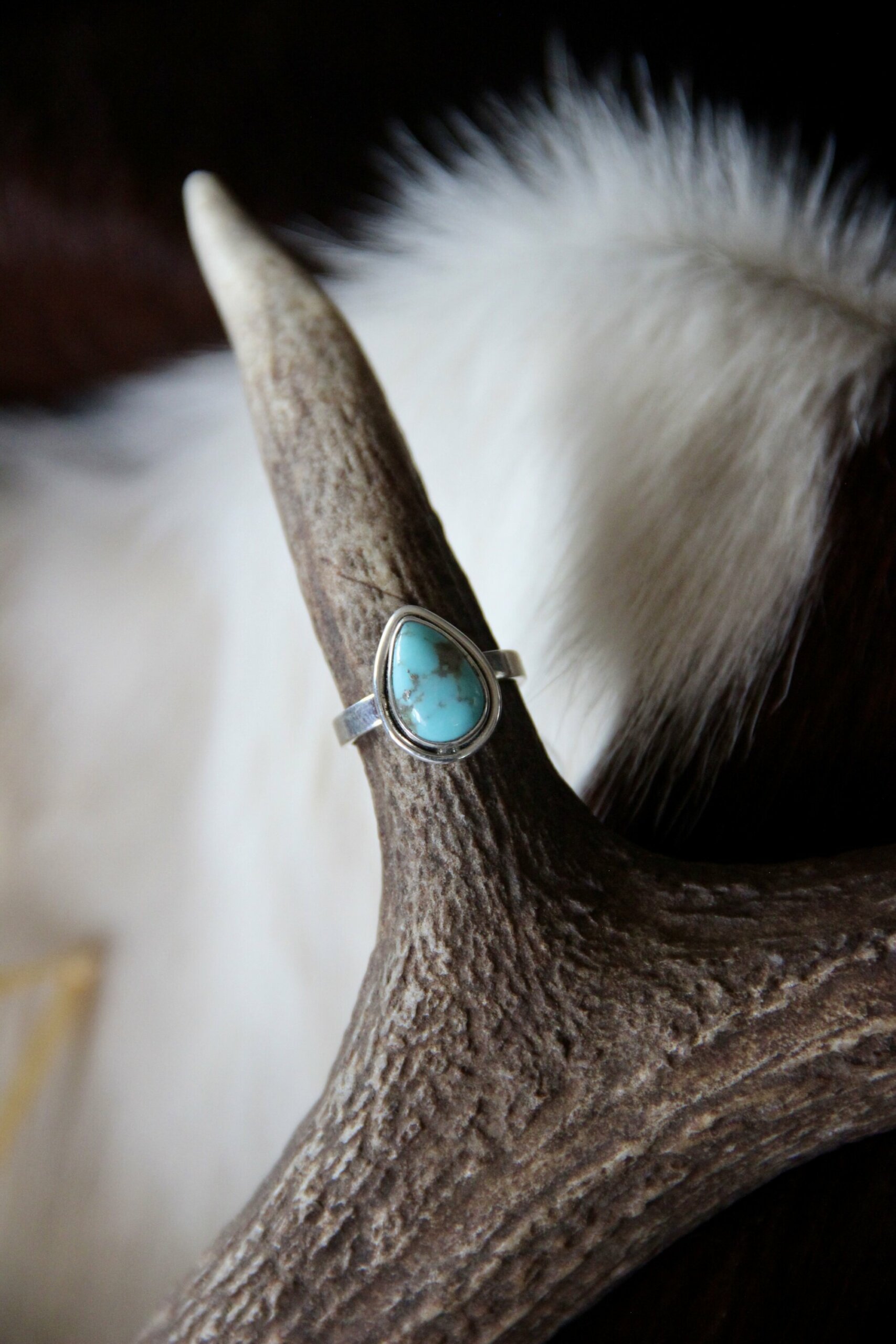Bague goutte tuquoise d’Arizona 52