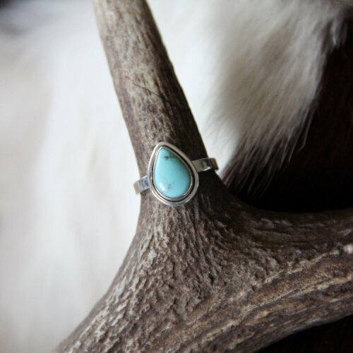 Bague goutte tuquoise d’Arizona 57