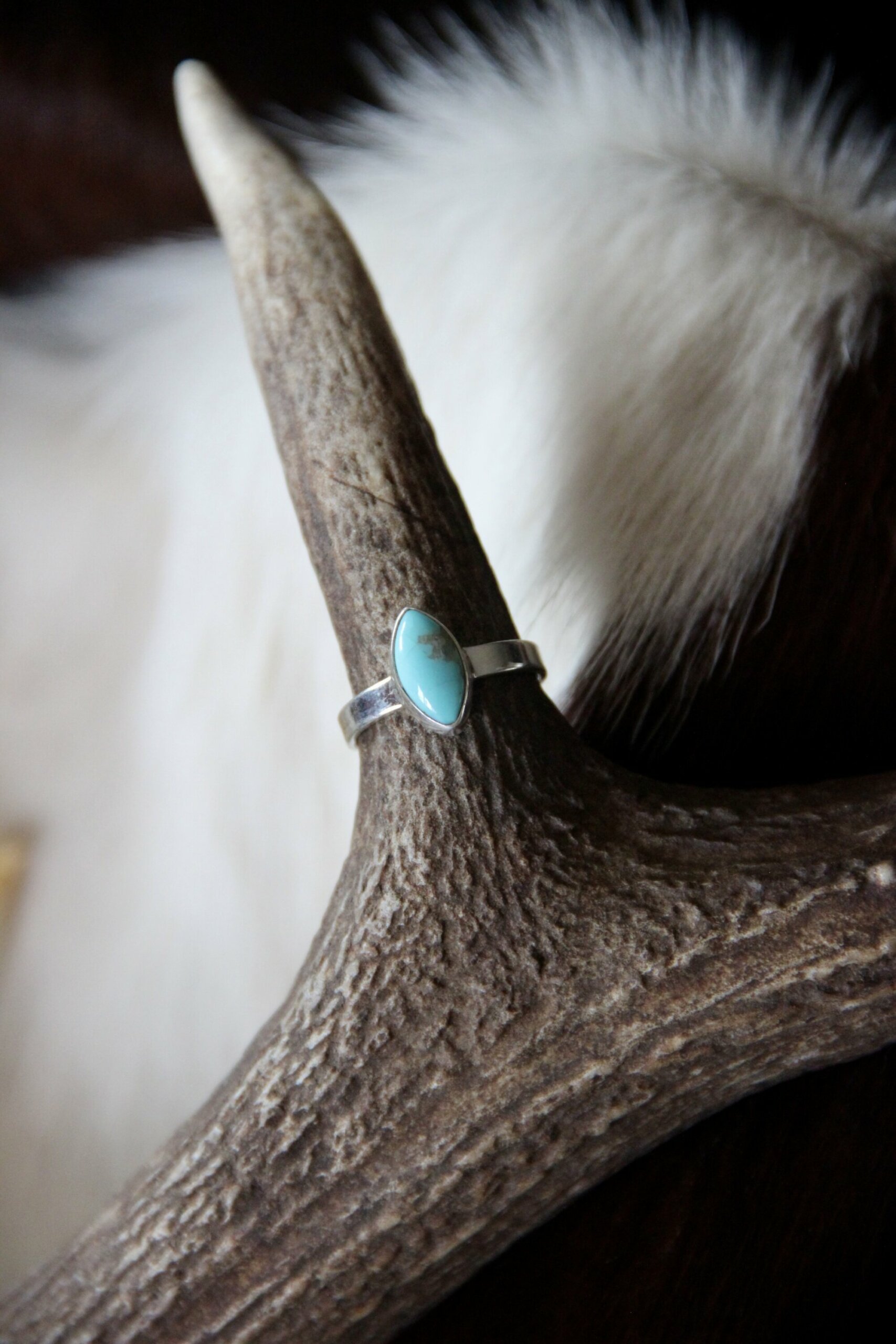 Bague goutte tuquoise d’Arizona 56