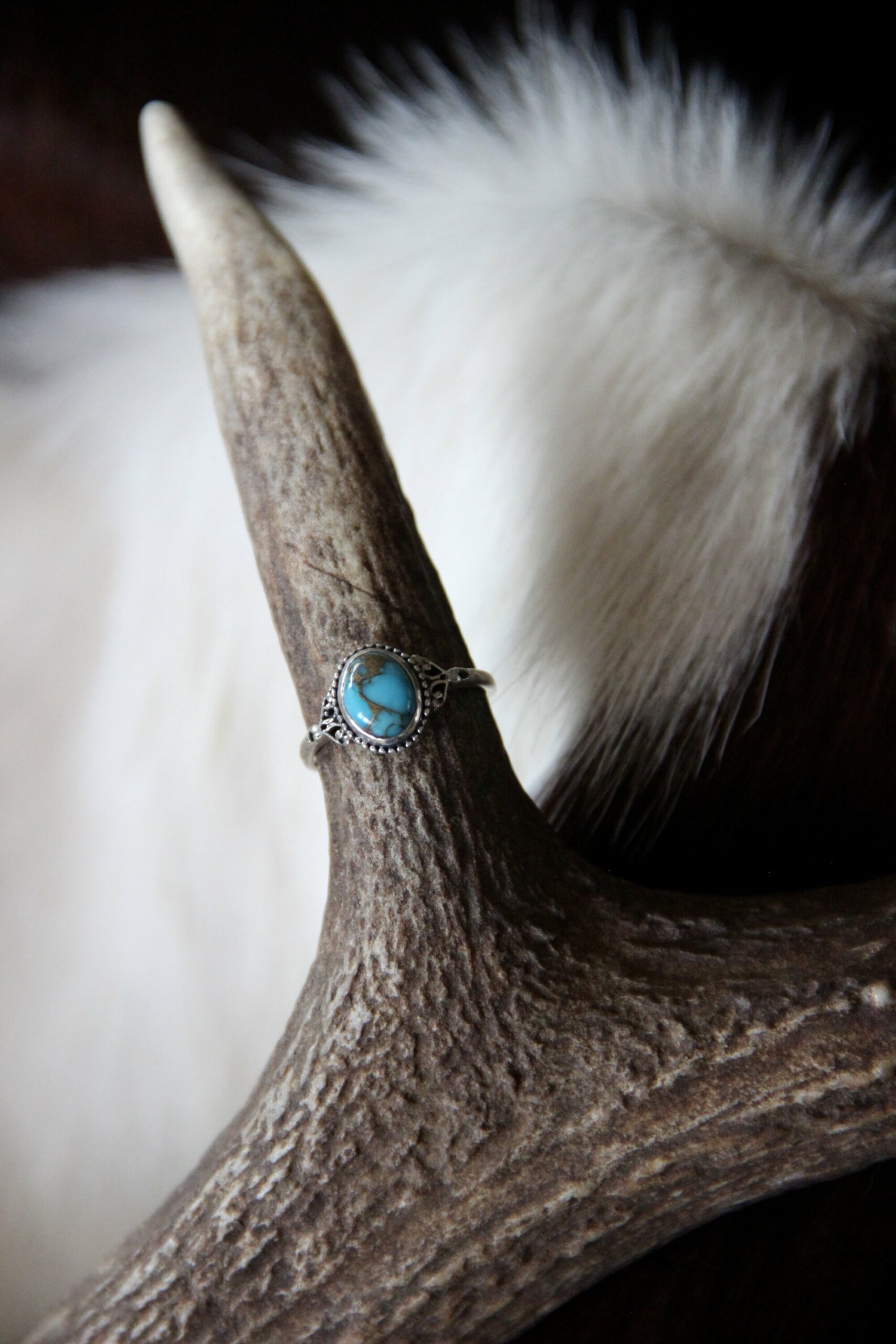 Bague mini ovale tuquoise d’Arizona 52