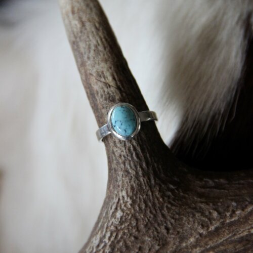 Bague ovale tuquoise d’Arizona 52