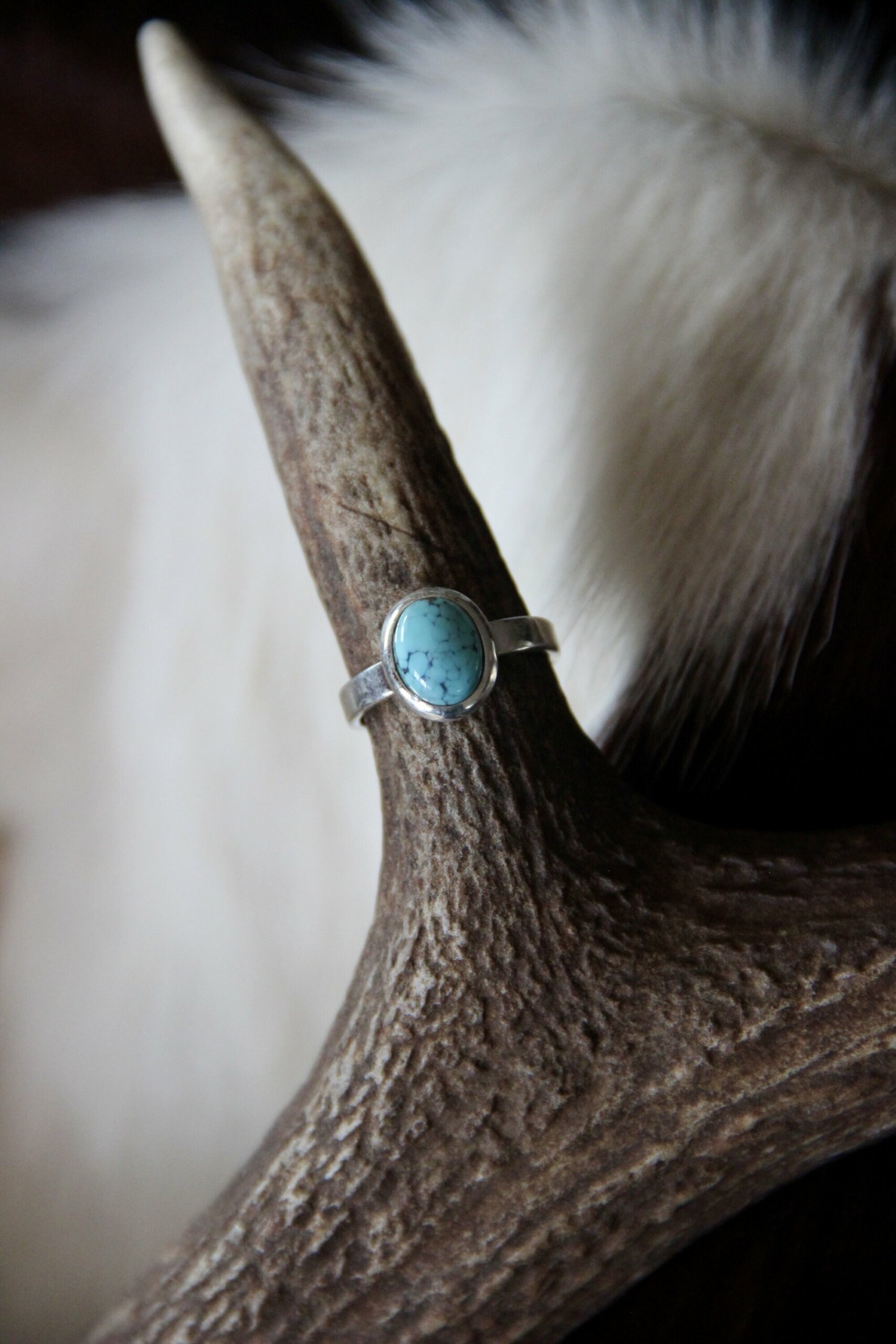 Bague ovale tuquoise d’Arizona 52