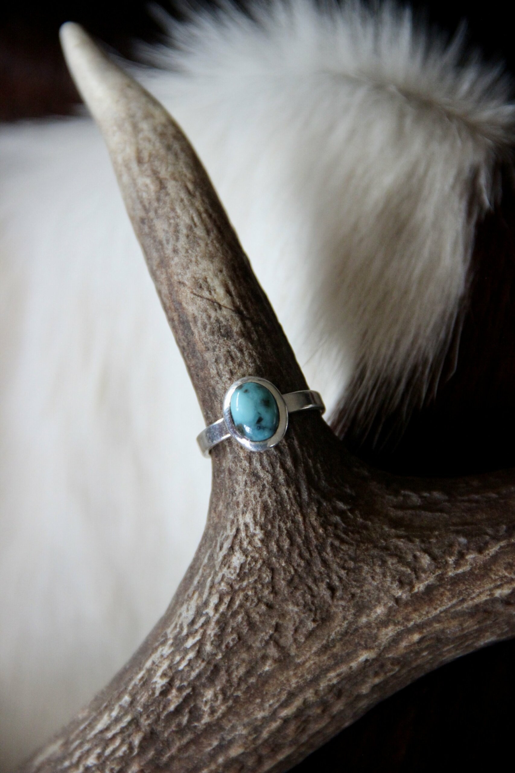 Bague ovale tuquoise d’Arizona 56