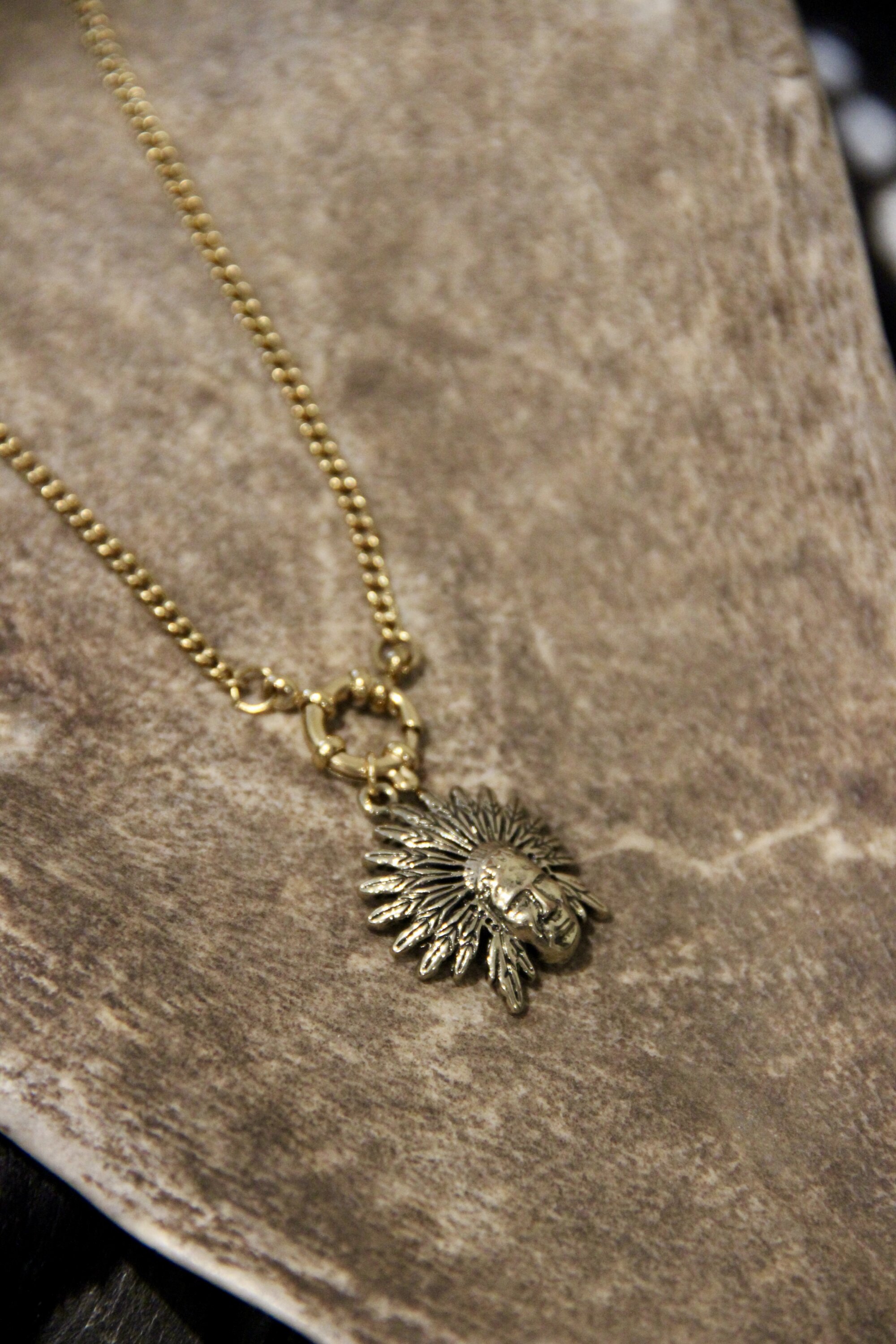Collier bouée Doré & indien