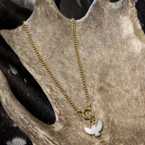 Collier bouée Doré & aigle nacre