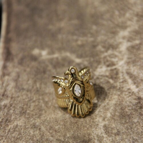 Bague aigle doré